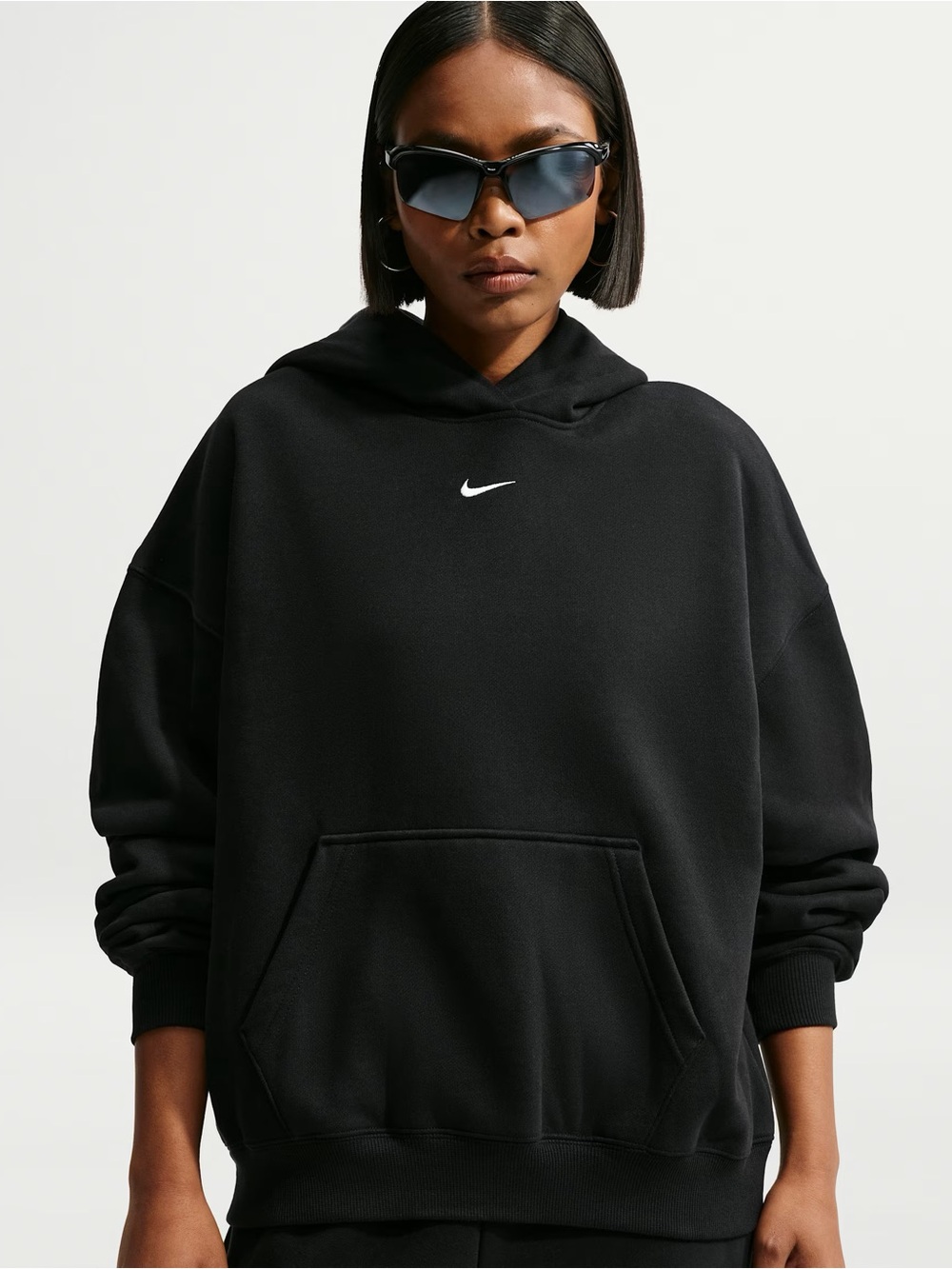 Nike Women’s Black Hoodie with White Swoosh